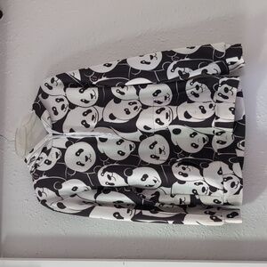 Lightweight Panda Print Hoodie Unisex Large